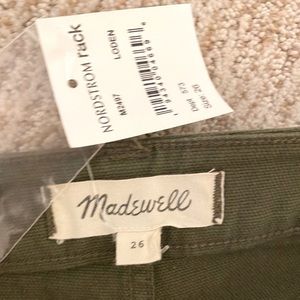 Dark green Madewell shorts